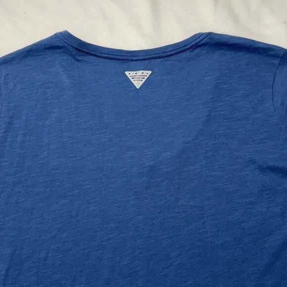 Columbia PFG Women's XL Blue V-Neck Short Sleeve Nautical Graphic T Shirt - Picture 12 of 13